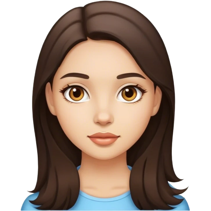 Beautiful brunette girl emoji