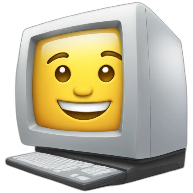happy computer emoji