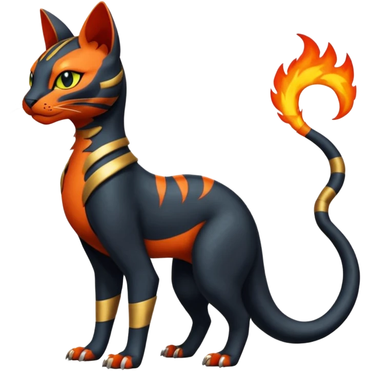 Salandit-Torracat-Bastet-Fakémon-hybrid-creature (full body)  emoji