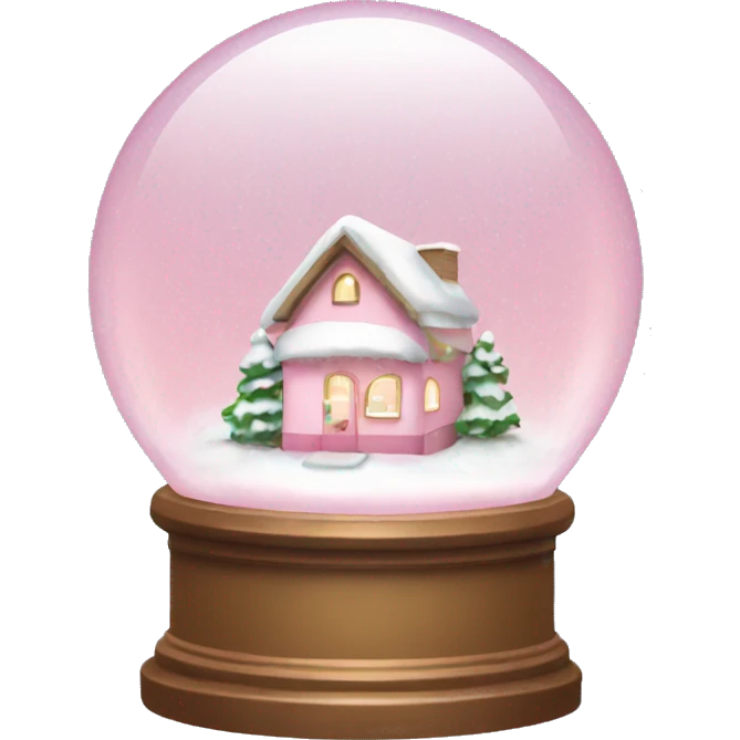 A light pink snow globe emoji