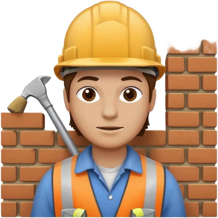 trabajando albañil emoji