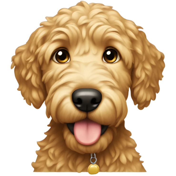 Golden doodle with tears emoji