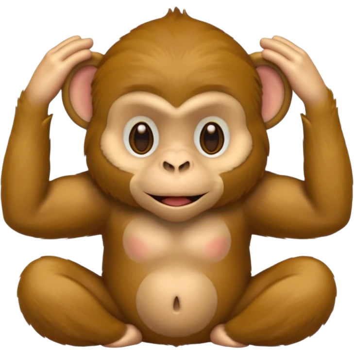 hear no evil monkey classic emoji style emoji