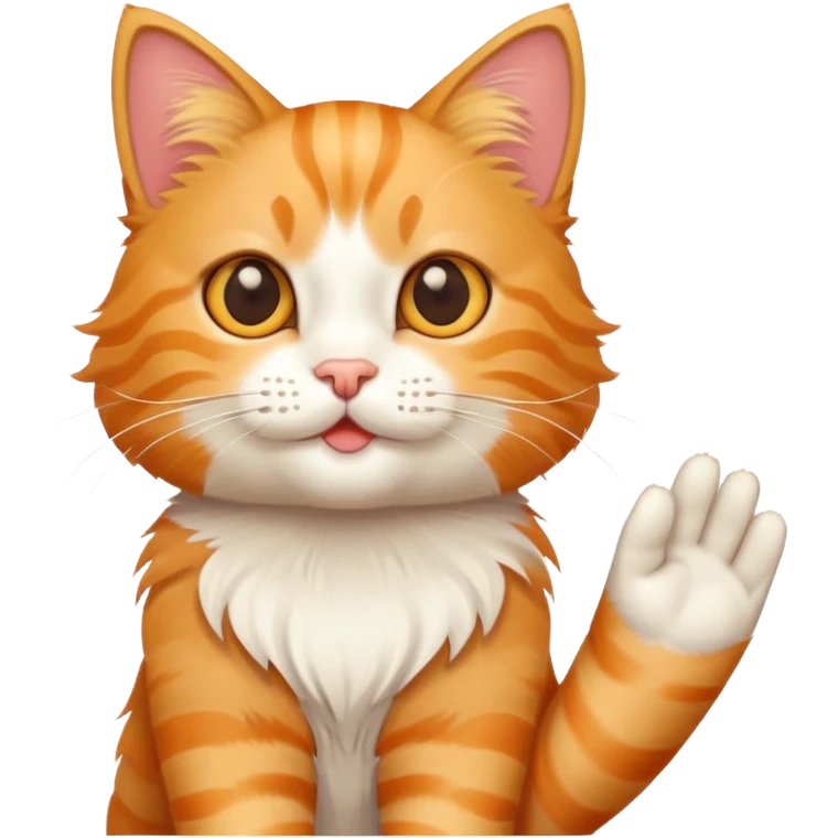 Кіт махає привіт emoji
