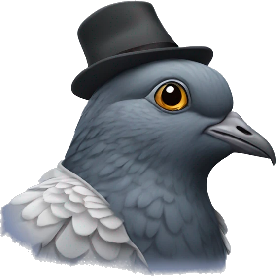 hipster pigeon emoji