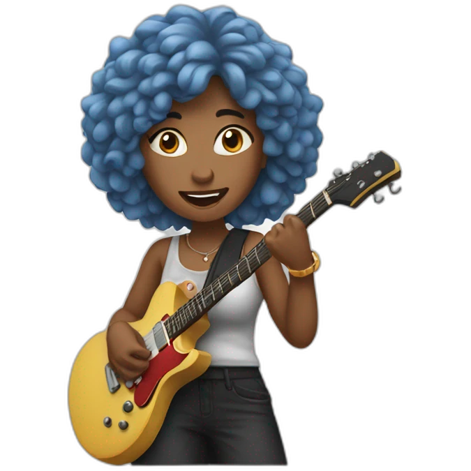 woman doing a rock sing emoji