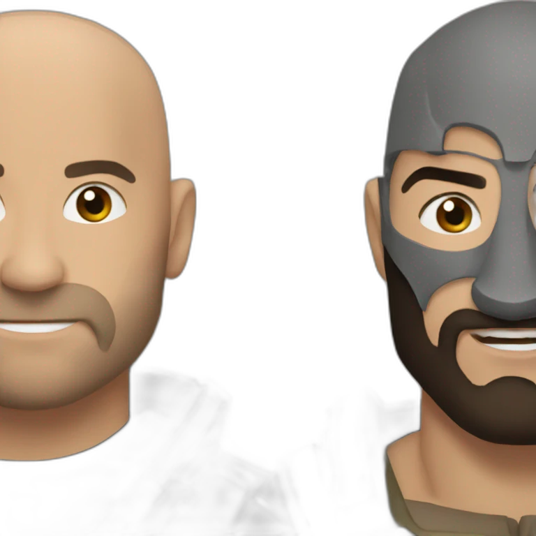 bald guy and the mountain emoji