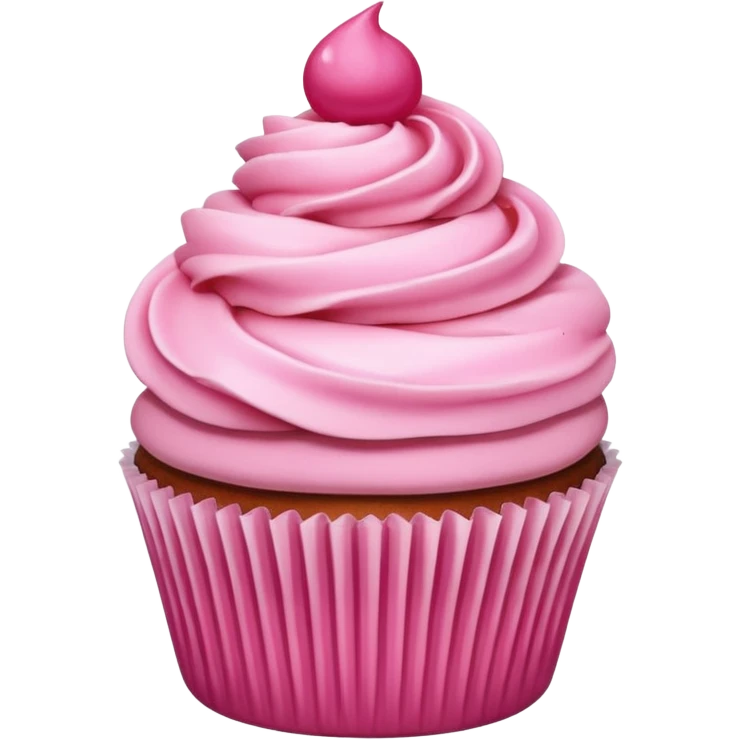Cupcake with pink icing emoji