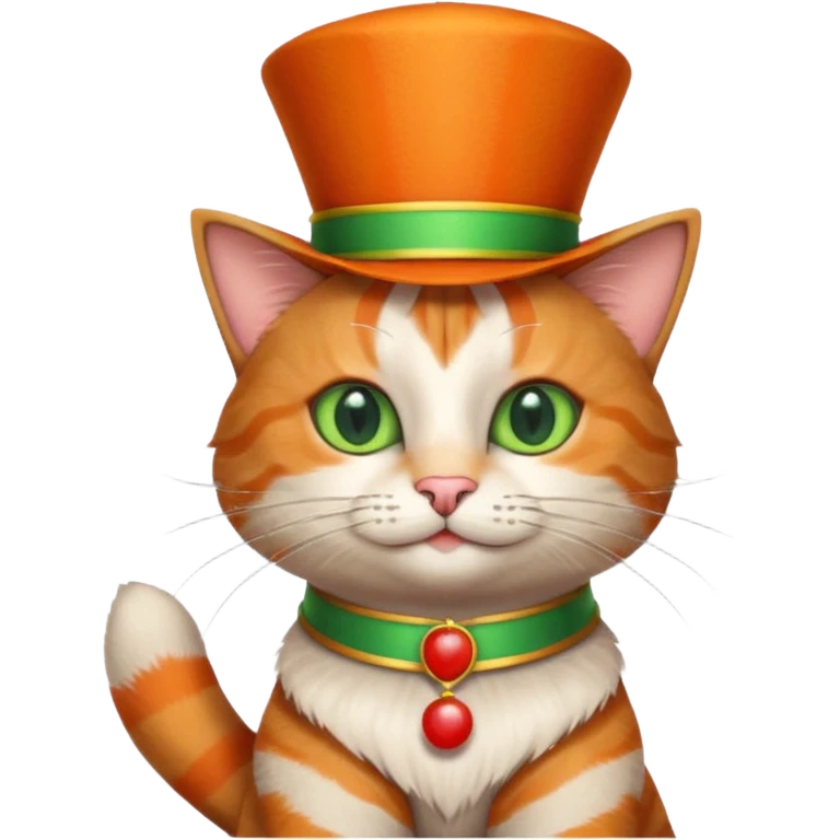 I wanna circus cat having a circus hat on is a circus gloves emoji