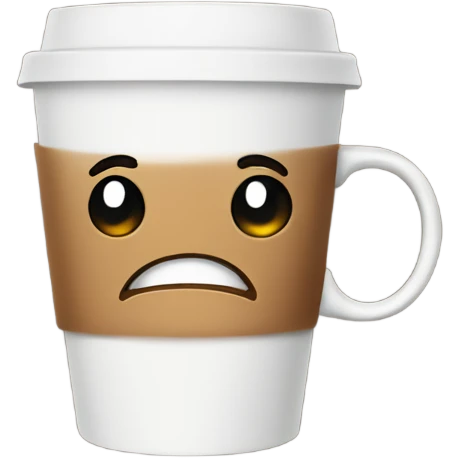coffee cup refusing to smile emoji