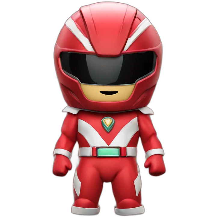 red power ranger saying bye emoji
