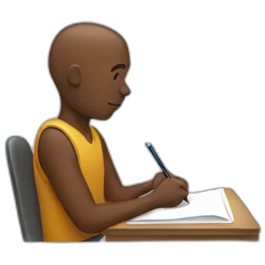 man writing a note emoji