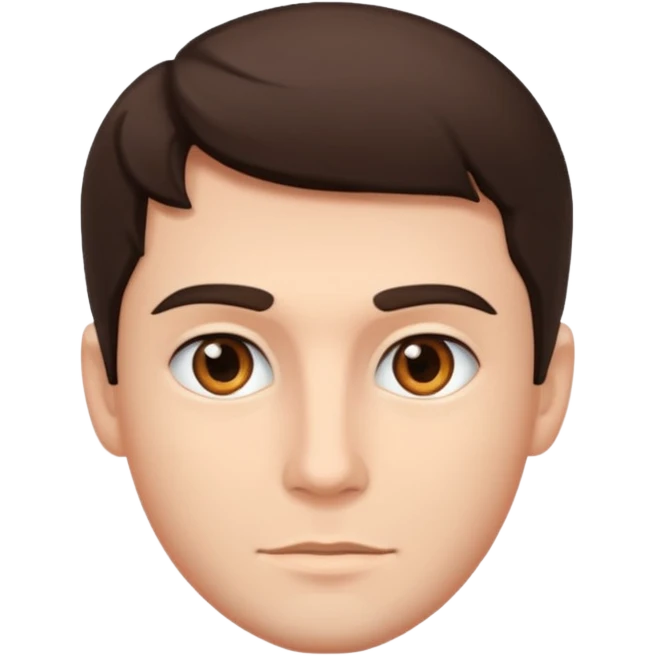 brunette man face emoji