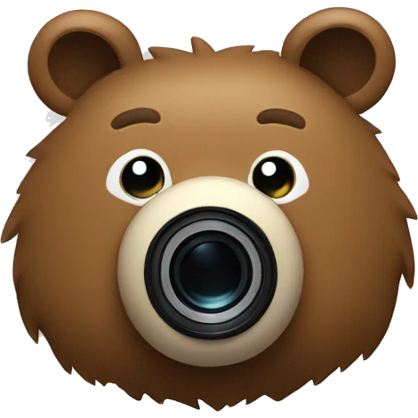 urso com camera emoji
