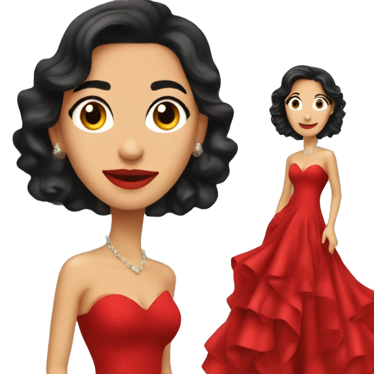 Isabel Díaz Ayuso in a luxurious red dress from a private party.  emoji