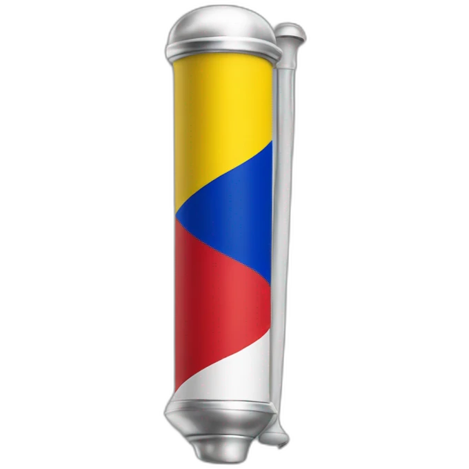 Barber pole colombian flag colors emoji
