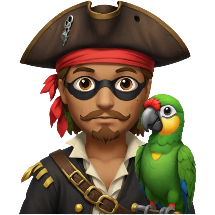 pirate and parrot emoji