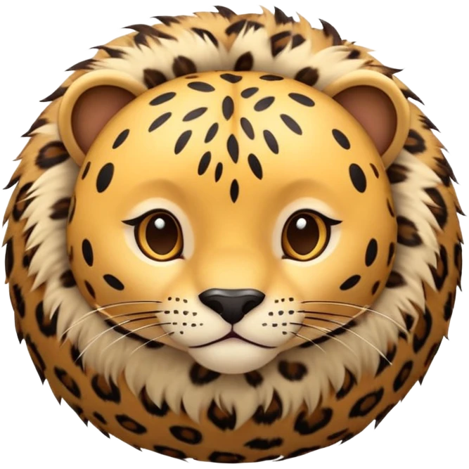 leopard print fur ball emoji