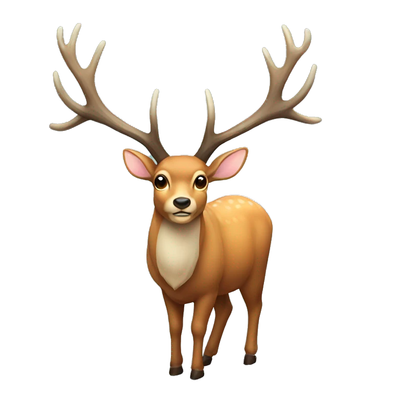 Deer with massive size antlers emoji