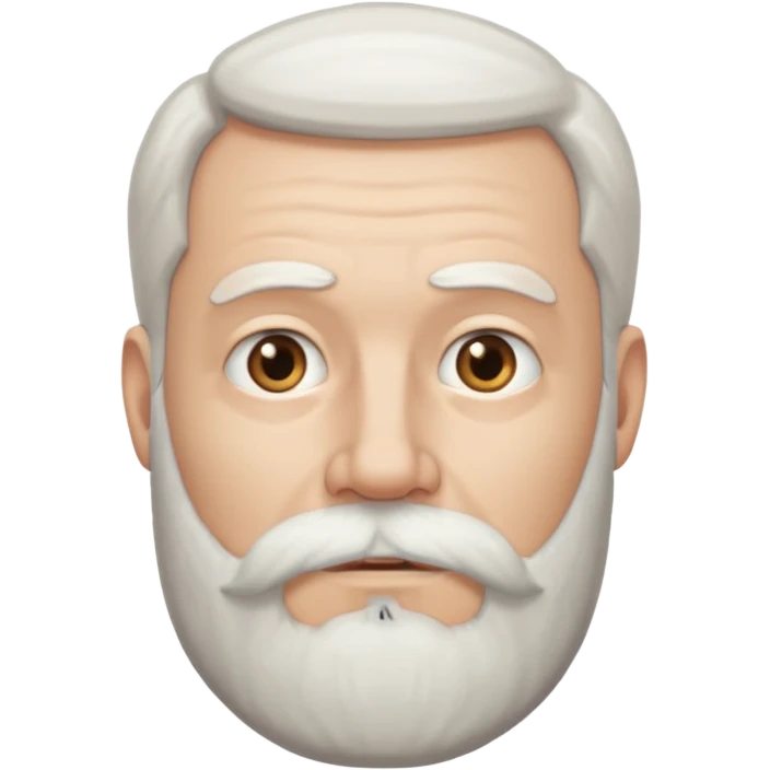 산타모자를 쓰지 않은 흰수염 할아버지 정면 emoji