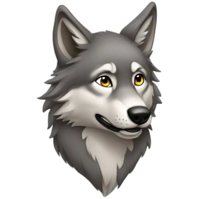 female wolf sending a kiss emoji