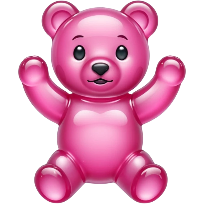 Pink Gummybear made out of crystals emoji