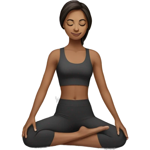 Yoga brunette emoji