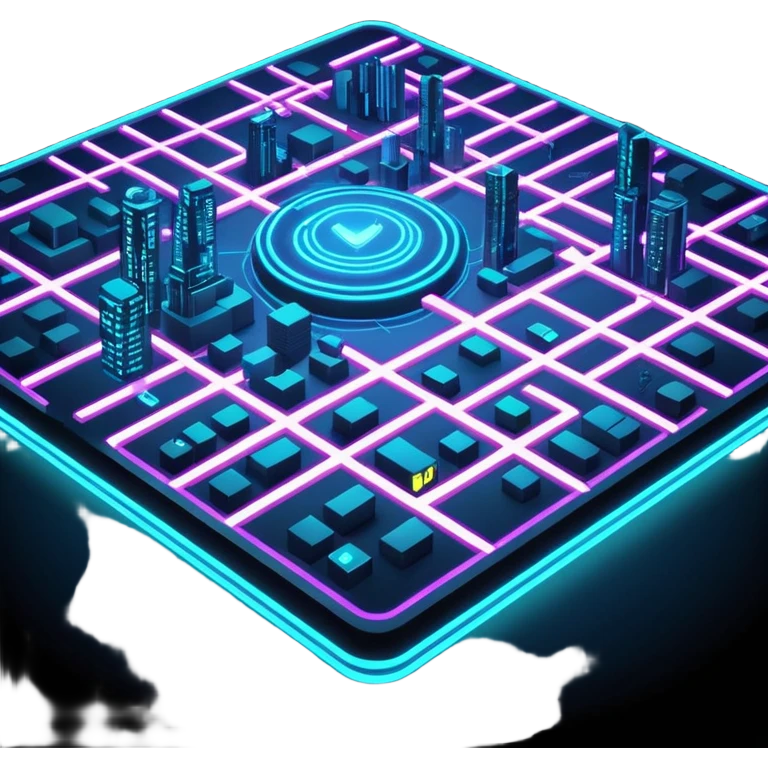 neon cyberpunk map emoji