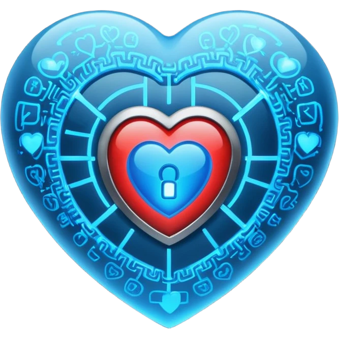 internet security heart emoji