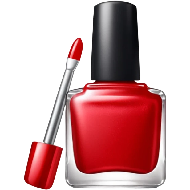 silvery nail polish red emoji
