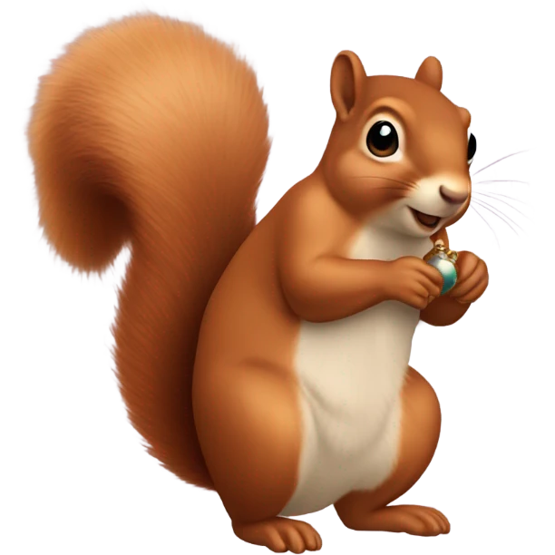 Squirrel with bells emoji