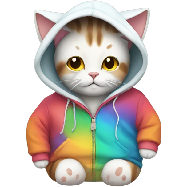 Cat wearing hoodie emoji
