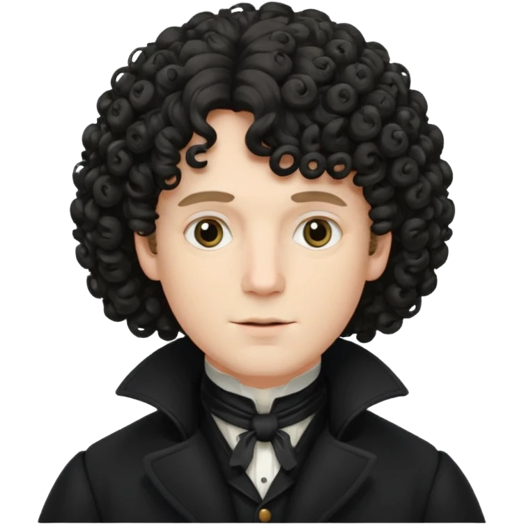 victorian man with curly wig emoji