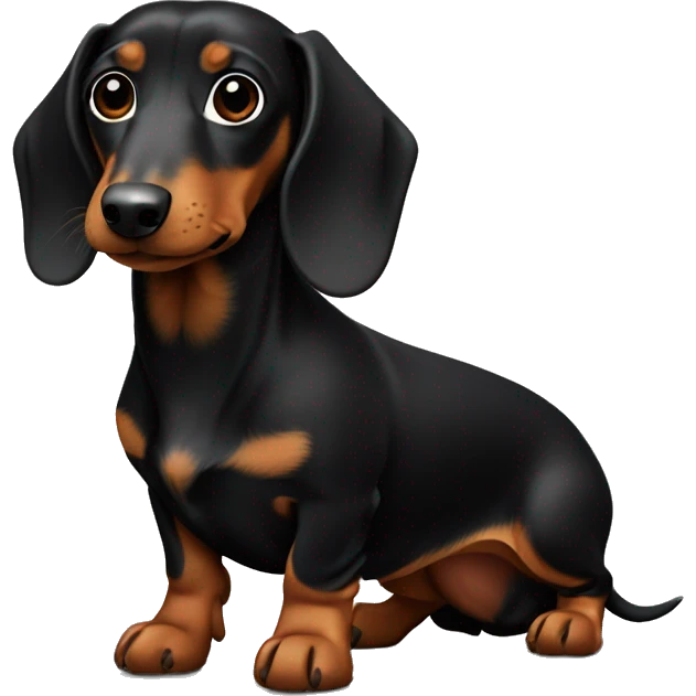 Black and tan dachshund dog emoji