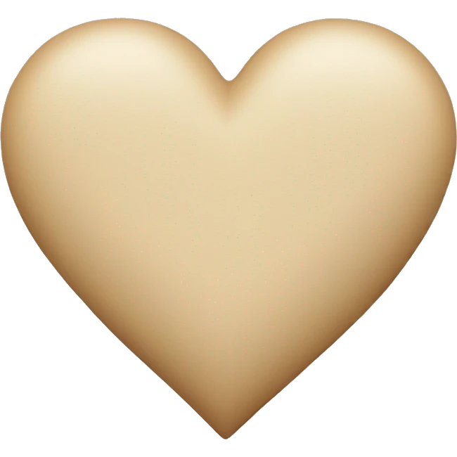 beige heart emoji