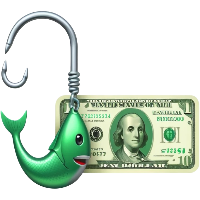  крючок от удочки зацепил доллар emoji