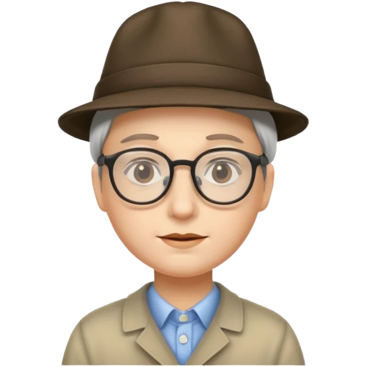 A person wearing a hat and wearing emoji