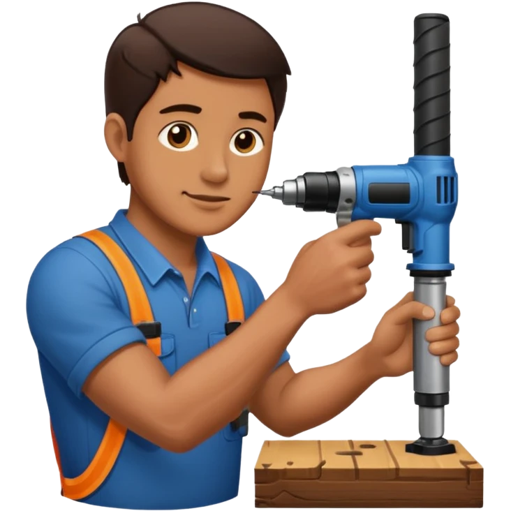 it's ok, but i want to see him from the left side, while is drilling a dark panel emoji