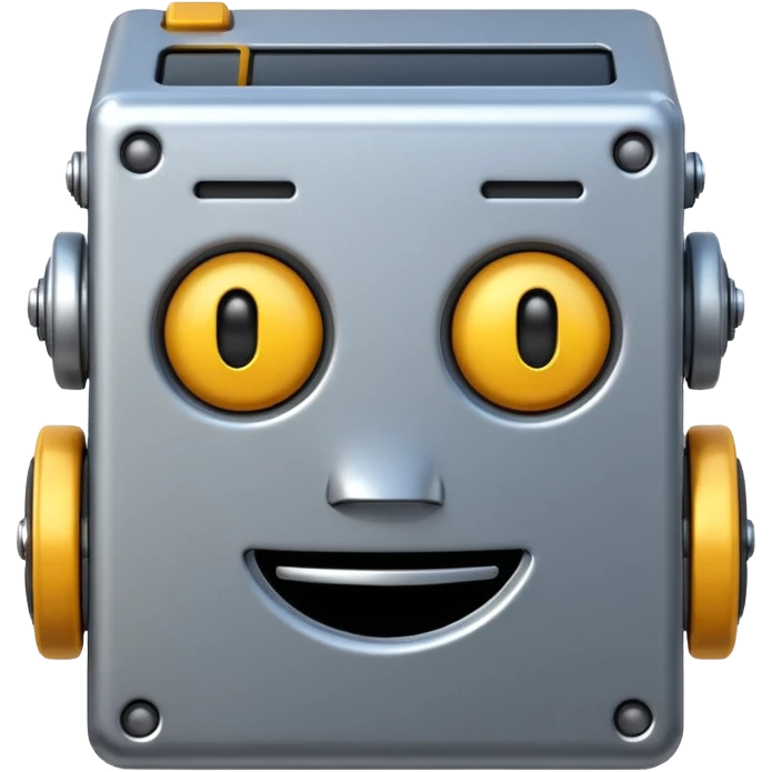 emoji d'un robot souriant écrivant sur un bloc-notes emoji