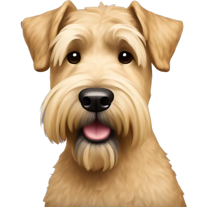 Wheaten terrier with standard breed show cut emoji