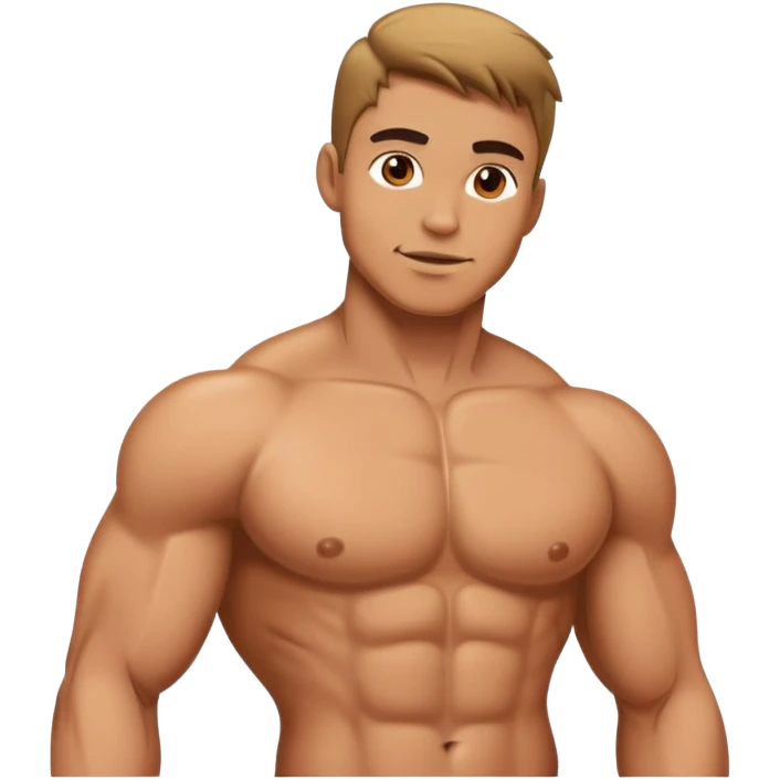 naked muscular man  emoji