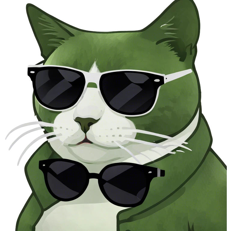 Cat with sunglasses emoji