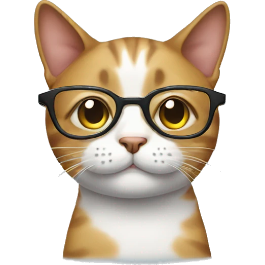 cat that wear glasses emoji