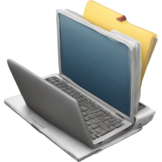 laptop and notepad emoji