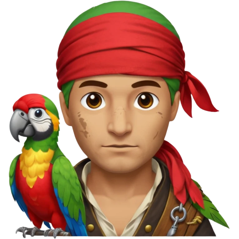 pirate and parrot emoji