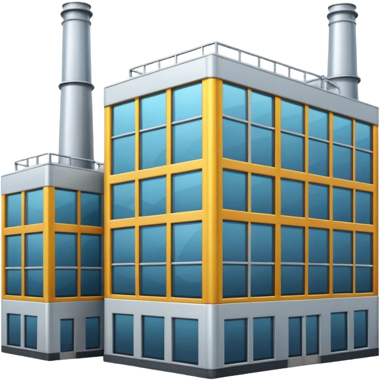 modern factory with glass windows emoji