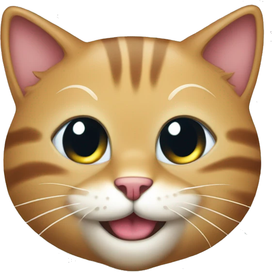 head persa cat smilling happy face emoji