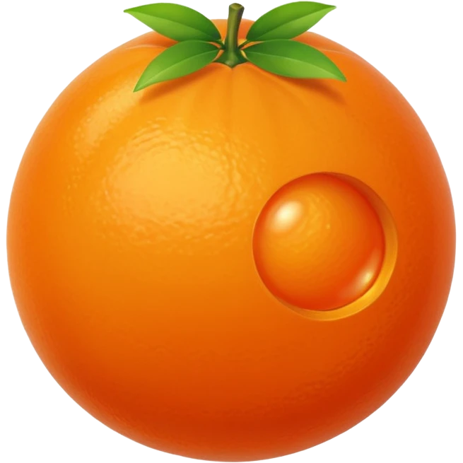 tangerine sphere emoji