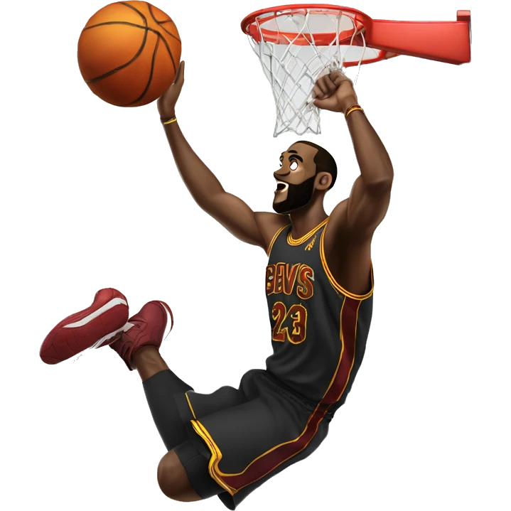 Blad black man dunking a basketball on LeBron James  emoji