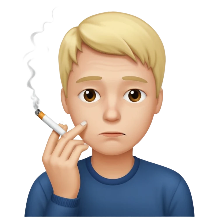 stress with a cigarette  emoji